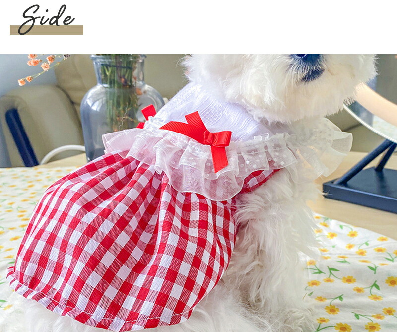 市場 犬 チェック 中型犬 ドッグウェア 小型犬 犬服 女の子 ワンピース 夏 Ss 超小型犬 P Clothes 5 春 可愛い プレゼント