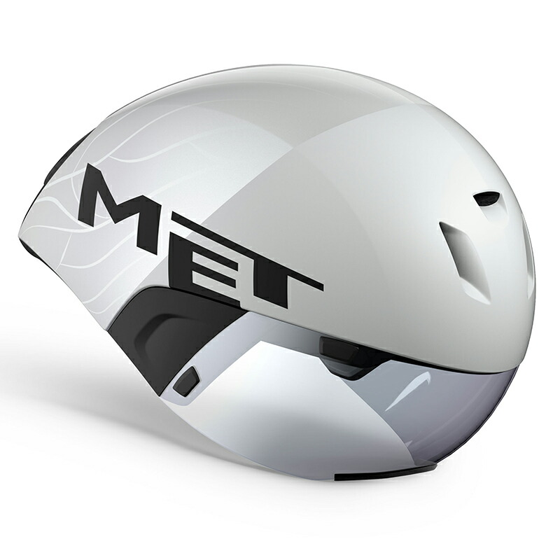 MET ( 鉄兜 ) CODATRONCA ( コーダトロンカ ) エアロ安全帽 White Silver / Matt Glossy