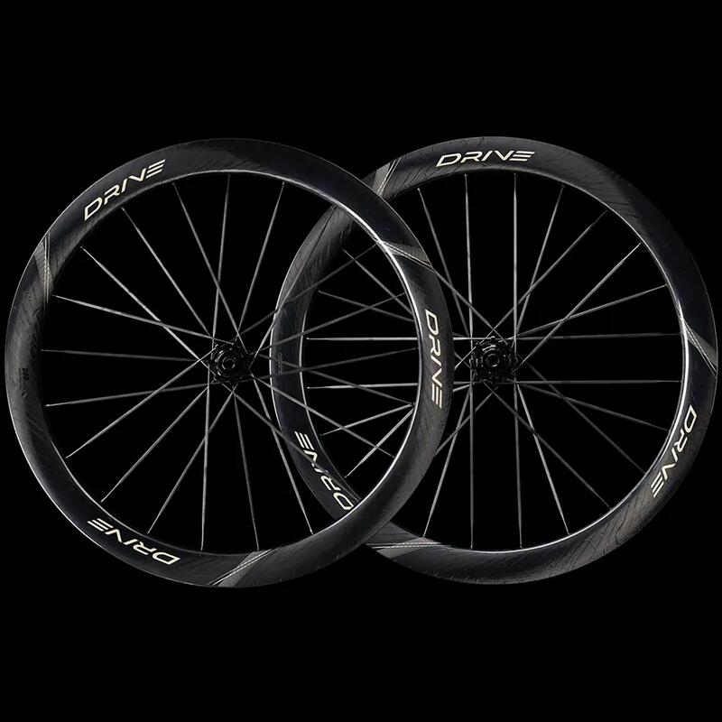 ELITEWHEELS（エリートホイール）DDRIVE II 50D (ドライブ2 50D) カーボンスポーク ディスクブレーキ ホイール前後セット ゴールドデカール