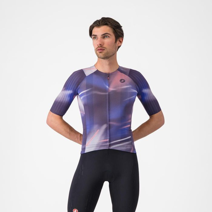 CASTELLI ( カステリ ) 4526008 AERO RACE 8S JERSEY エアロスピード競技8Sティーシャツ 502 NIGHT SHADE/ROSA GIRO 2026年春夏真似形