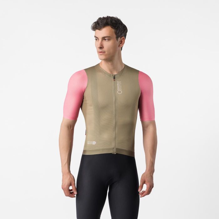 CASTELLI ( カステリ ) 4526009 CORRETTO JERSEY コレットジャージ 204 ELMWOOD/ROSA GIRO-WHITE 2026年春夏青写真