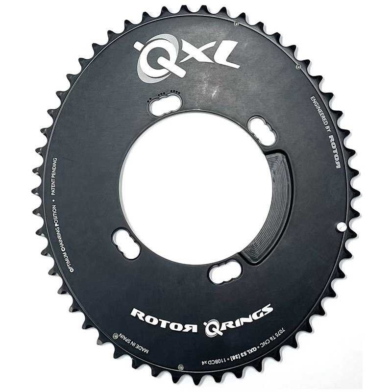 ROTOR (回転子) Q-XL 110PCD SHIMANO 4ARM 楕円面アウターチェーンリング 53T (AERO) 自転車用パーツ-その他