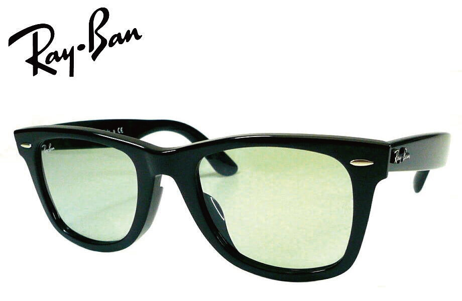 レイバン RayBan WAYFARER RB2140F 601/52 52mm シャイニーブラック/グリーン