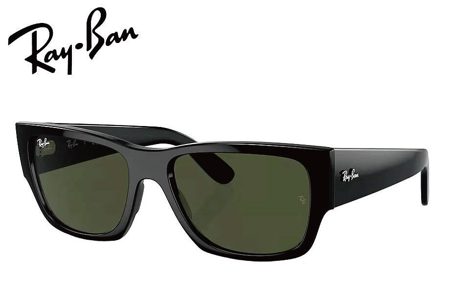 レイバン RayBan RB0947SF 901/31 56mm CARLOS ポリッシュ ブラック/グリーン