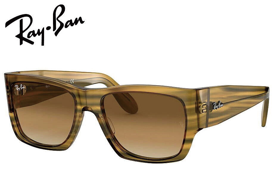 レイバン RayBan NOMAD RB2187 131351 54mm ストライプドイエロー/クリアグラディエントブラウン｜メガネのウエムラ