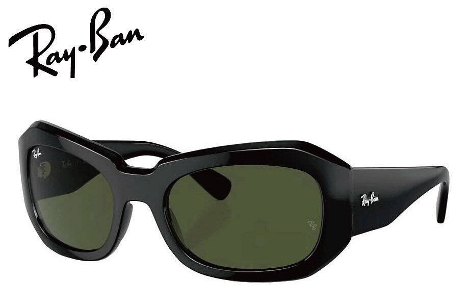 レイバン RayBan RB2212 901/31 56mm ポリッシュ ブラック/グリーン
