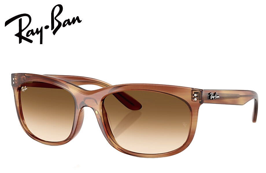 レイバン RayBan BALORETTE RB2389F 140351 60mm ポリッシュ ストライプブラウン/クリアグラディエントブラウン
