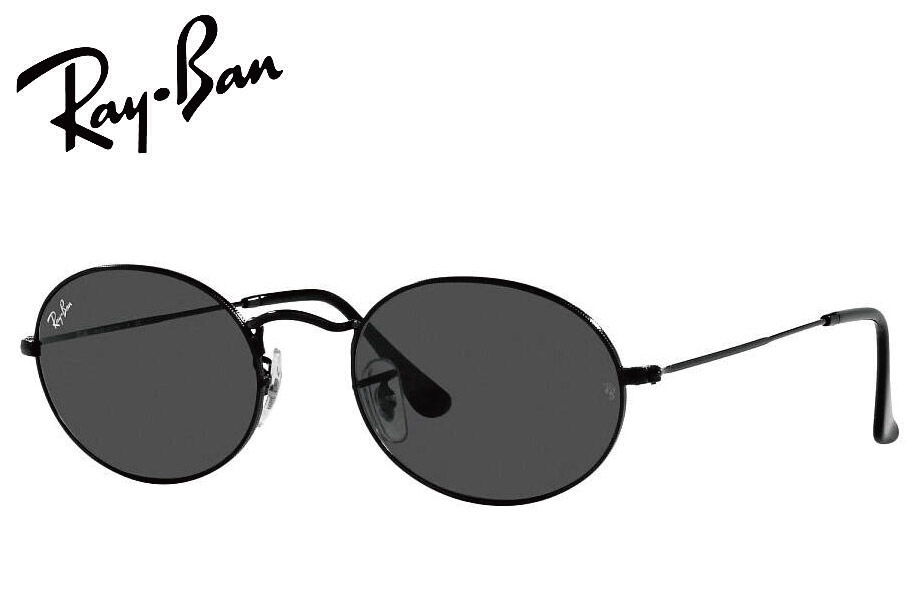 レイバン RayBan OVAL RB3547 002/B1 51mm ブラック/ダークグレー オーバル