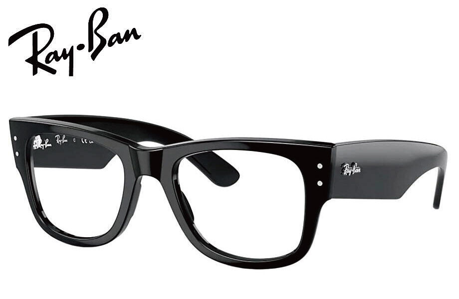 レイバン RayBan MEGA WAYFARER RX0840V 2000 51mm メガネフレーム RB0840V 2000 ブラック メガウェイファーラー｜メガネのウエムラ