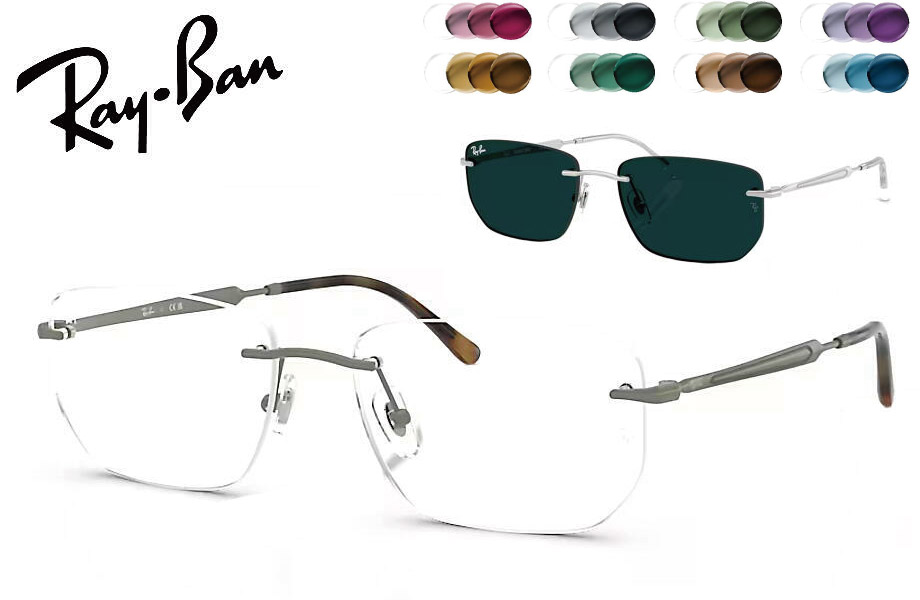 レイバン RayBan  純然たる度付水晶体ひな形 RX3768V  GENS DST 54粍 56粍 トランジションズ GENS DST 調光 水晶体色つや8色 度なしも可 フチナシ ツーポイント 縁なし リム受け答え