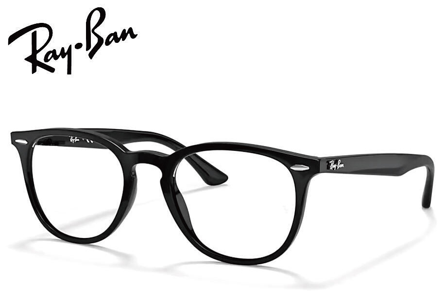 レイバン RayBan メガネフレーム RX7159F 2000 52mm ブラック 正規商品販売店 RB7159F キーホールブリッジ｜メガネのウエムラ 16,434円