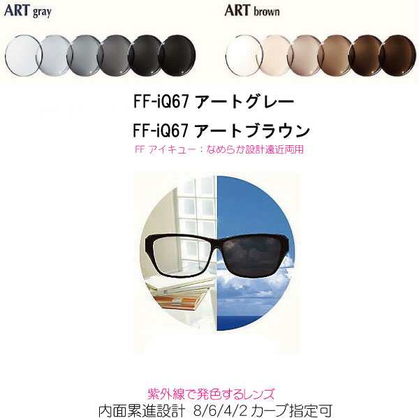 ＦＦ-ｉＱ１６７アートグレー ＦＦ-ｉＱ１６７アートブラウン 調光レンズ FF-iQ167ARTGRAY FF-iQ167ARTBROWN 内面累進 遠近両用 ＩＴＯレンズ