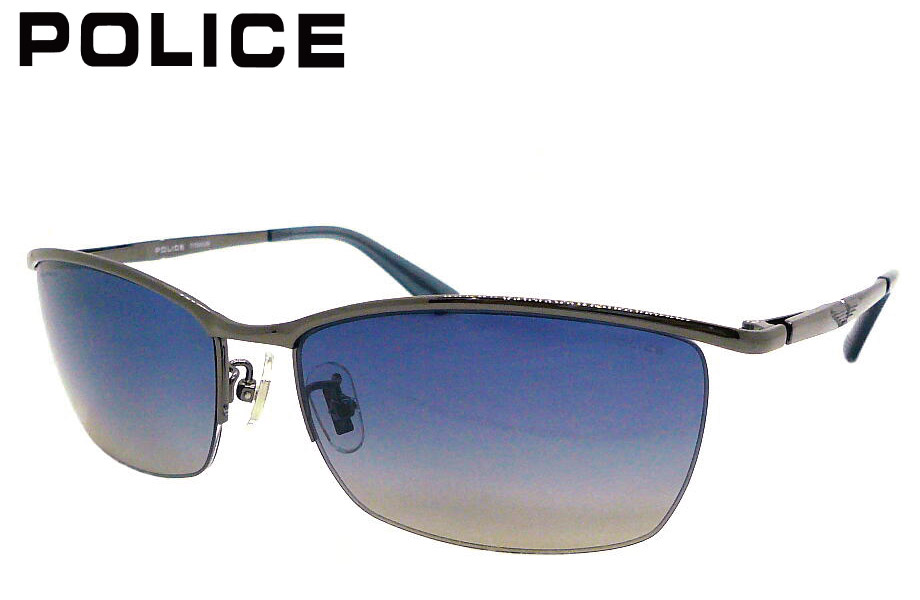 POLICE ポリス SPLQ05J 568P シャイニーガンメタル/ネイビーグラディエント 偏光 サングラス 2025モデル