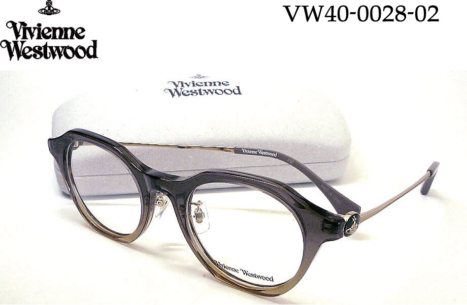 Vivienne Westwood ヴィヴィアン・ウェストウッド VW 40-0028-01 48mm メガネフレーム 40-0028 グレーブラウン|メガネのウエムラ