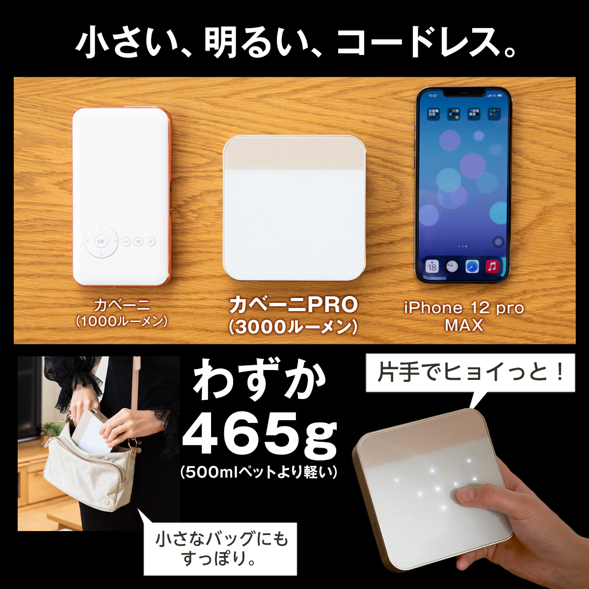 本日限定9倍!】 カベーニPRO モバイル プロジェクター 小型 ワイヤレス