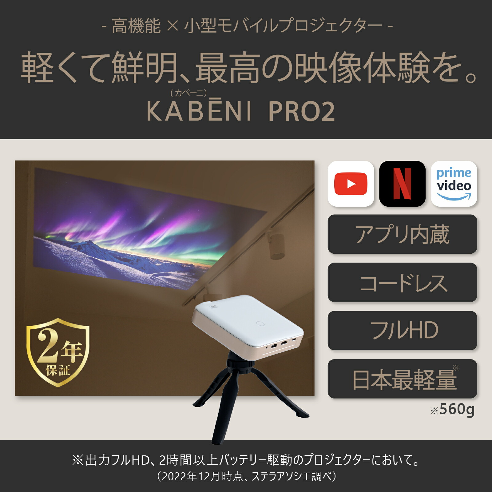 本日限定11倍+5000円OFF】 カベーニPRO2 2026モデル フルHD モバイル