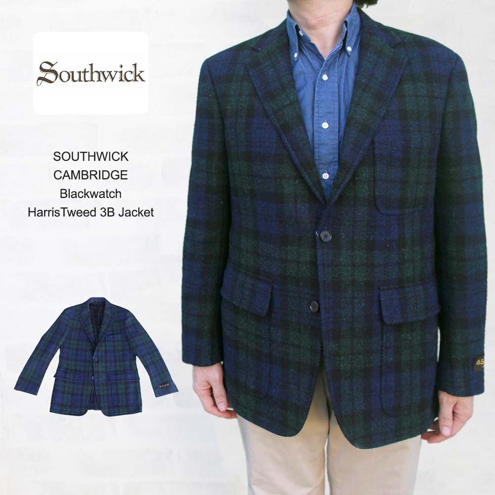 サウスウィック Southwick CAMBRIDGE ネイビー ブレザー 36 Southwick: CAMBRIDGE ウール ネイビー ブレザー（テーラード