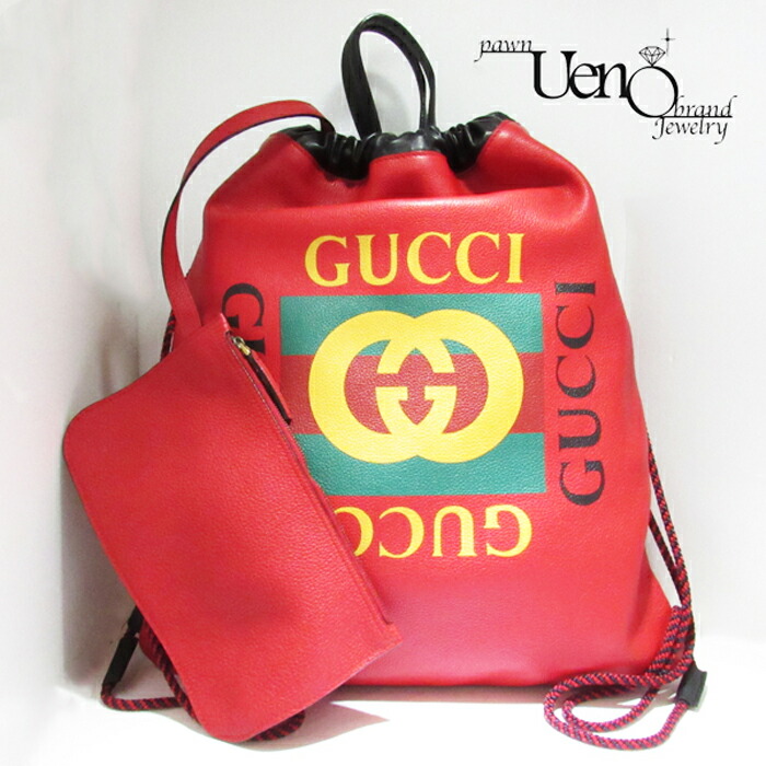 GUCCI キャンバス バックパック ドローストリング 楽天市場】【未使用品】【バッグ】GUCCI グッチ ドロー