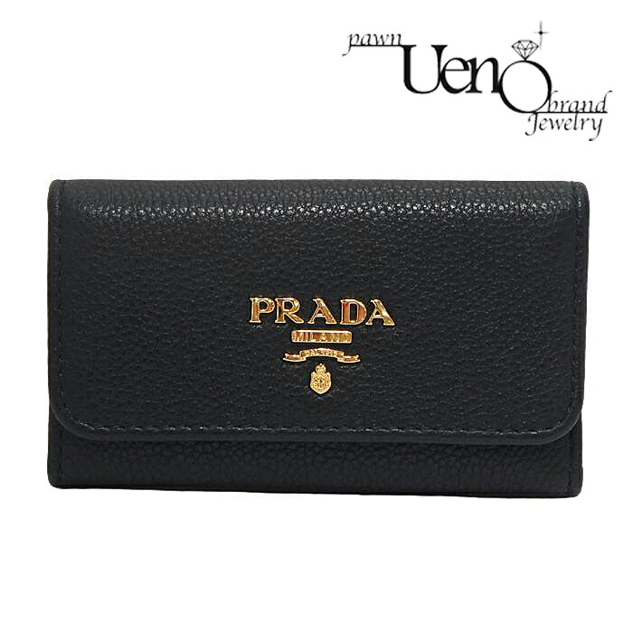 【中古】PRADA プラダ 足懸かり入れもの6本用 （なめし革×黒）ゴールド金具【一六銀行】【質ウエノ】