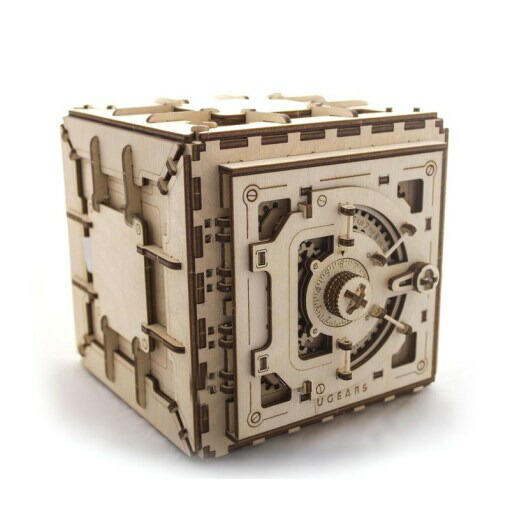 【公式】Ugears ユーギアーズ 金庫 70011 Safe 木のおもちゃ 自分で組み立てて動く３Ｄ パズル 知育 ウッドパズル 工作キット 木製 模型 キット 3Dパズル ユーギアーズ金庫 冬休み 小学生 宿題