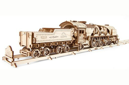 公式 Ugears ユーギアーズ 蒸気機関車 V Express Steam Train With Tender V Expres 知育 木材パズル 3d 工作キット 木製 模型 キット ウッドパズル機関車 つくるんです 日本正規販売代理店 achc Org