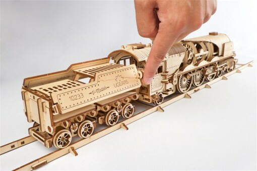 公式 Ugears ユーギアーズ 蒸気機関車 V Express Steam Train With Tender V Expres 知育 木材パズル 3d 工作キット 木製 模型 キット ウッドパズル機関車 つくるんです 日本正規販売代理店 achc Org