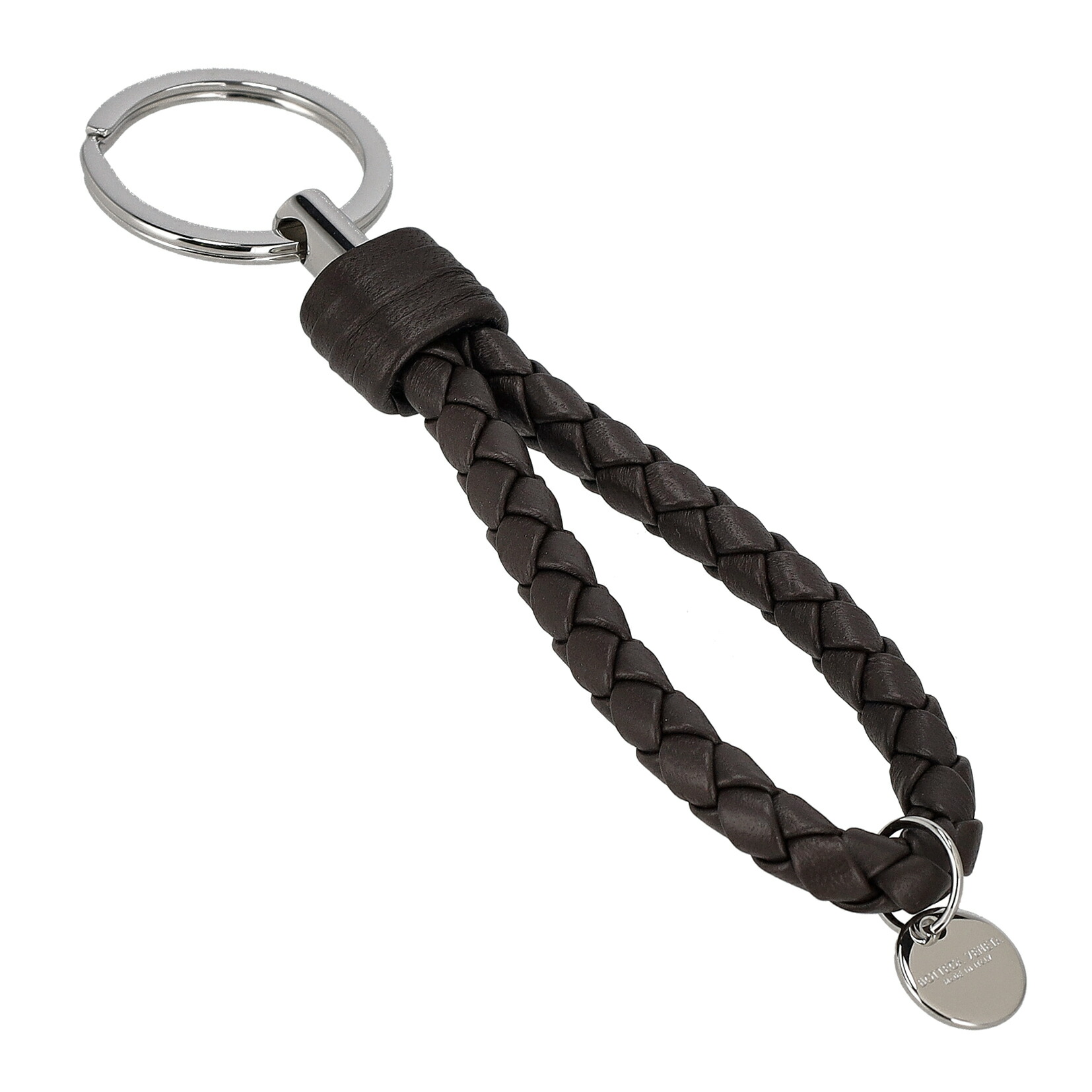 【未使用】BOTTEGA VENETA 黒 イントレチャート ロングキーリング BOTTEGA VENETA ボッテガヴェネタ キーホルダー イントレ