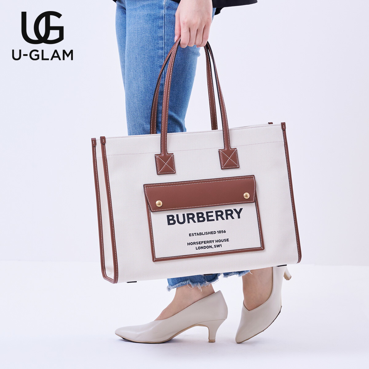 【美品】Burberry(バーバリー)ハンドバッグ/トートバッグ バーバリー ハンドバッグ/ショルダーバッグ/タイトルバッグ バッグ