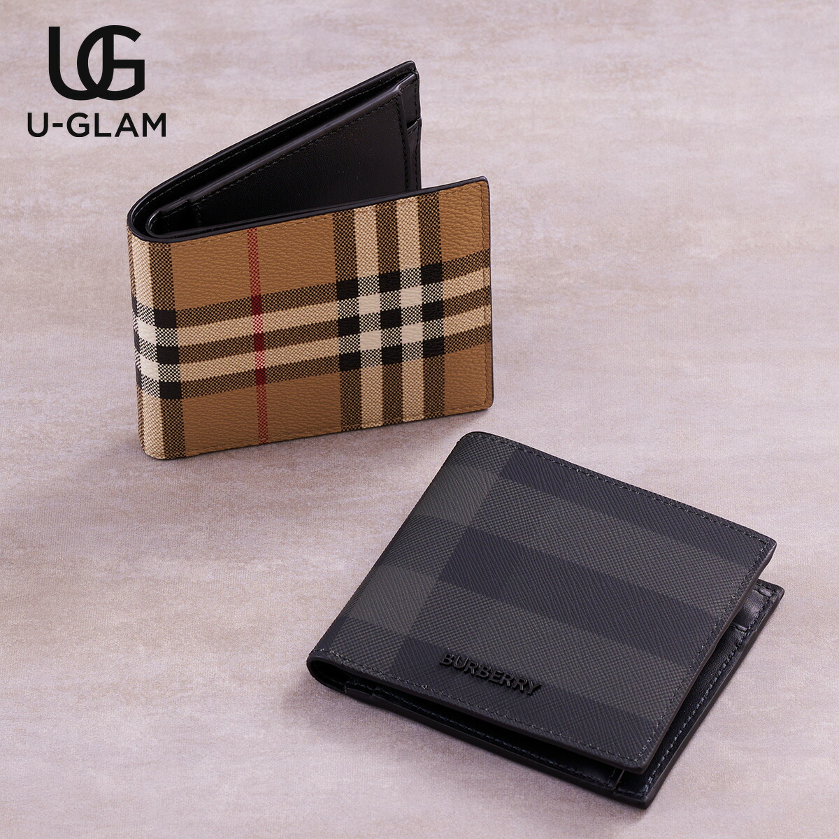 楽天市場】バーバリー 財布 メンズ BURBERRY 二つ折り札入れ チェック