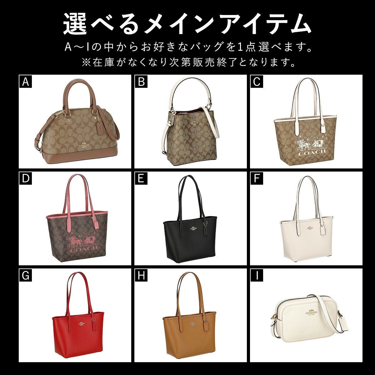 お一人様3点まで※ COACH 9種から選べる + ランダム福袋 コーチ 福袋 