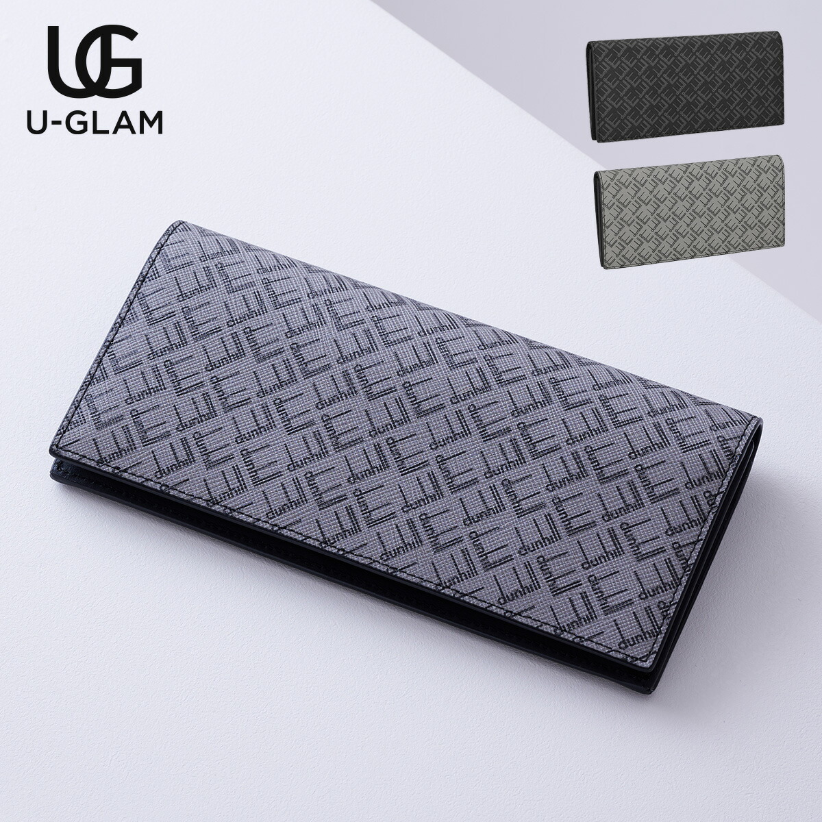 dunhill ダンヒル 財布 長財布 長札 SIGNATURE BLACK/GRANITE シグネチャー 21R2100LT001R 21R2100LT038R メンズ｜U-GLAM（ユーグラム）
