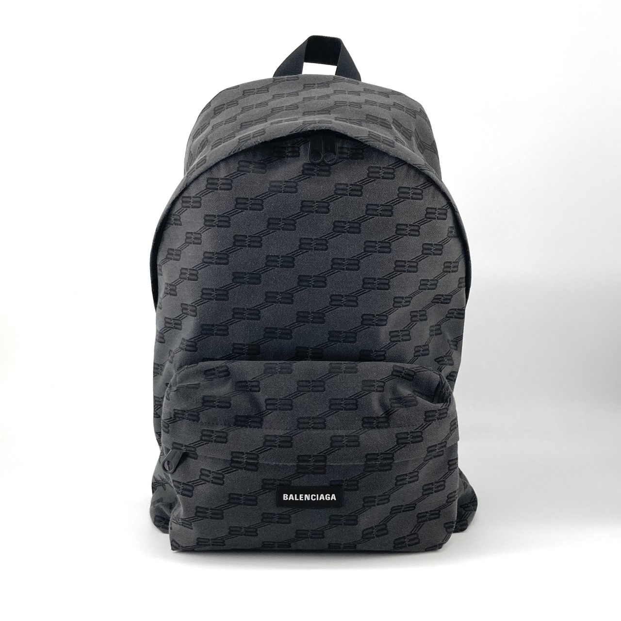 【中古】 BALENCIAGA(バレンシアガ) BBモノグラム 713044シグネチャーバックパックBK リュック・デイパック ブラック|U-GLAM(ユーグラム)
