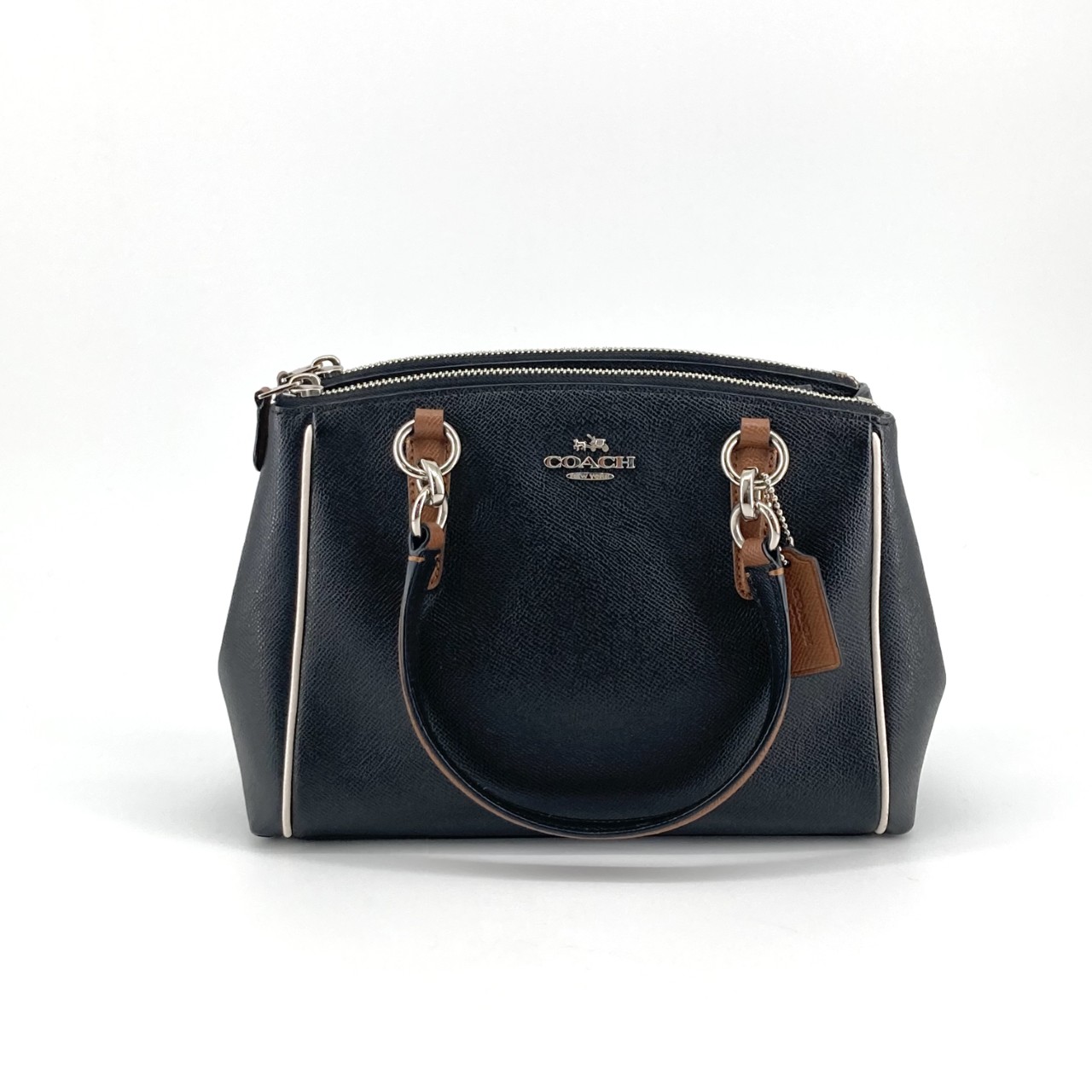 【中古】 COACH（コーチ） ミニクリスティーキャリーオール F57487 ハンドバッグ ブラック｜U-GLAM（ユーグラム）