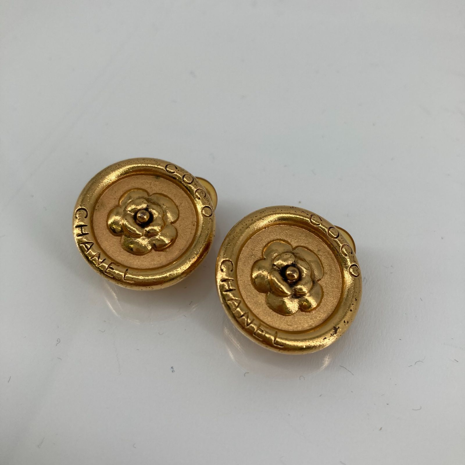 【中古】CHANEL（シャネル）97P　カメリア　イヤリング　ゴールド｜U-GLAM（ユーグラム）