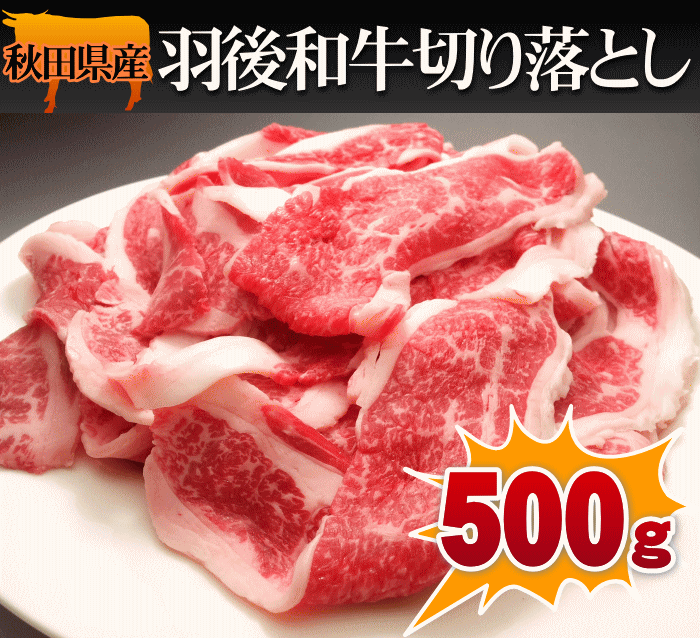 810円 人気の定番 羽後和牛切り落とし ５００ｇ