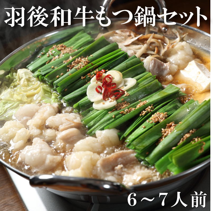 羽後和牛 もつ鍋セット　６～７人前