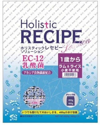 ホリスティックレセピー EC12 乳酸菌 子ヒツジ\u0026上げ米 6.4kg(400g×16) ドッグフード 置き目品