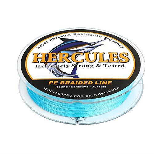 ヘラクレス(HERCULES) PEライン 4本編み 釣りライン 15色 遠投 X4 PE 釣り糸 コシが強い 高強度 高感度 釣り用 ライン の耐久性 汎用性 伸びない 投げ釣り 海釣り 船釣り アジング エギング 劣化しにくい 再利用 釣糸 4本撚り 糸 ブルー 0.4号 200M (3.6kg/8lb/Φ0.10mm)画像