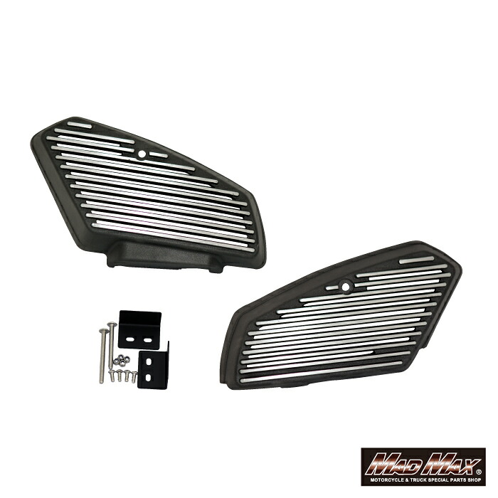 【送料無料】★マッドマックス★ ホンダ スーパーカブ50/70/90 カスタム用 アルフィンカバー 左右セット フィン削りだしブラック サイドカバー (MM19-H009-03) MADMAX HONDA|UJ-FACTORY