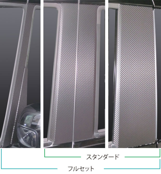 【送料無料！代引不可】 ハセプロ　マジカルアートシート　カーボン調 ★ピラー10枚セット★　 ホンダ　NBOX（カスタム）　JF1/JF2　（H23/12～） ブラック/ シルバー/ ガンメタ/ レッド/ ブルー/ パールホワイト　【smtb-F】