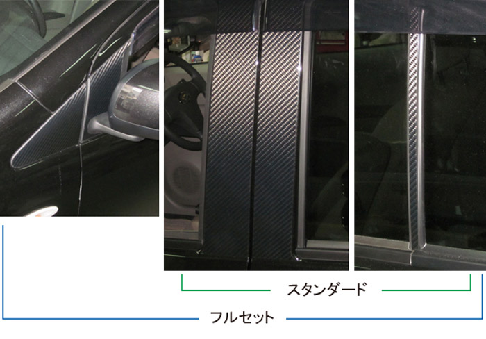 【smtb-F】【全国送料無料！】 ハセプロ　マジカルカーボン　 ★ピラーセット/バイザーカット★ 左右合計6枚　スタンダードセット ダイハツ　ミライース　LA300S　 （2011.9～）