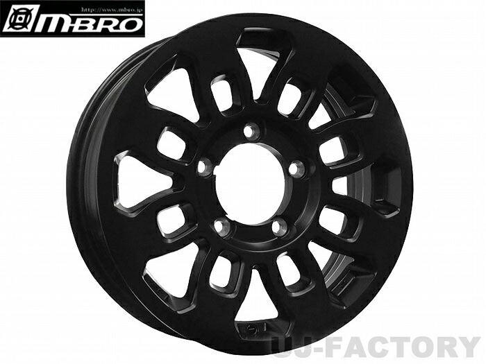 【送料無料!】★MBRO マッドサンダー アルミホイール/ジムニー専用 マットブラック 4本セット★5.5J×16インチ +20/PCD:139.7/5H COLIN コーリン MUD THUNDER MBRO-MUD20655TMB|UJ-FACTORY