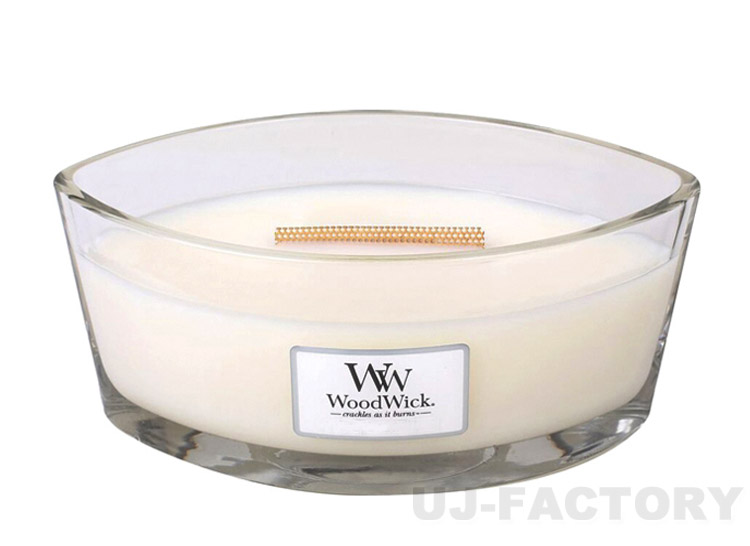 【即納！WoodWick キャンドル】 ★ハースウィックL リネン★　癒しの灯り　リゾート やすらぎ リラックス お洒落 CANDLE (WW940-05-3027) カメヤマキャンドル LINEN