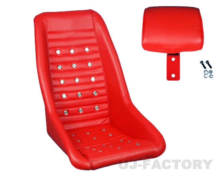 復刻版！ バケットシート レプリカ 旧車 レトロ PVCレザーシート フェアレディZ S30・S130 バンチングシート サーキット ※ヘッドレスト付 復刻版！ バケットシート レプリカ 旧車 レトロ PVCレザー