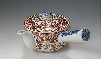急須 今めかしい 食器 和今めかしい 京焼 清水焼 瀬戸もの製 日本製 今めかしい 御前上等 差し上げ物 一般受け 食器 彫赤絵花鳥