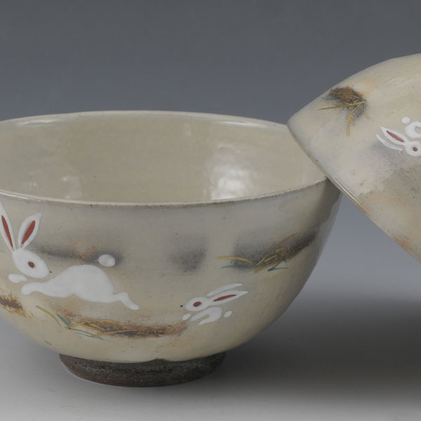 ご飯茶碗 夫婦茶碗 セット ペア 飯碗 京焼 清水焼 陶器製 日本製 器 夫婦茶碗 組飯碗 2客セット 紙箱入り ご飯茶碗 うさぎ おしゃれ 高級 プレゼント 人気 和食器｜清水焼と宇治茶の宇治茶園
