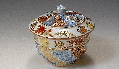 湯呑み 蓋付 茶の葉呑茶碗 京焼 清水焼 湯呑茶碗 湯呑み茶碗 和食器 瀬戸もの製 5客 富貴日月 今めかしい 食器 湯のみ 湯飲 御客さん用にも ゆのみ
