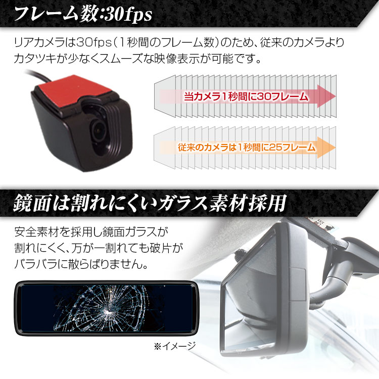 0円offクーポン発行中 リアカメラ 視野を広げるデジタルミラー プリウスphv 車用品 純正ルームミラー交換タイプ プリウス デジタルミラー 15年12月 全車対応 ミラーモニター 車内カメラ セーフティセンス車用 トヨタ 50系 ミラーモニター 純正ルームミラー 交換