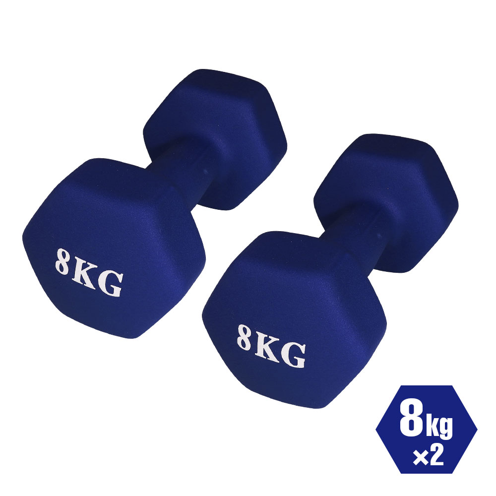 楽天市場】ダンベル 8kg 2個セット カラーダンベル セット 合計