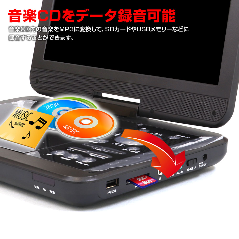 6時間限定3 Offクーポン ポータブルdvdプレーヤー 10 1インチ Cprm対応 地デジ フルセグ ワンセグ テレビ 車載 ヘッドレスト 後部座席 シガー 家庭用 Acアダプター バッテリー Dvd Cd Sd Usb Christine Coppin Com